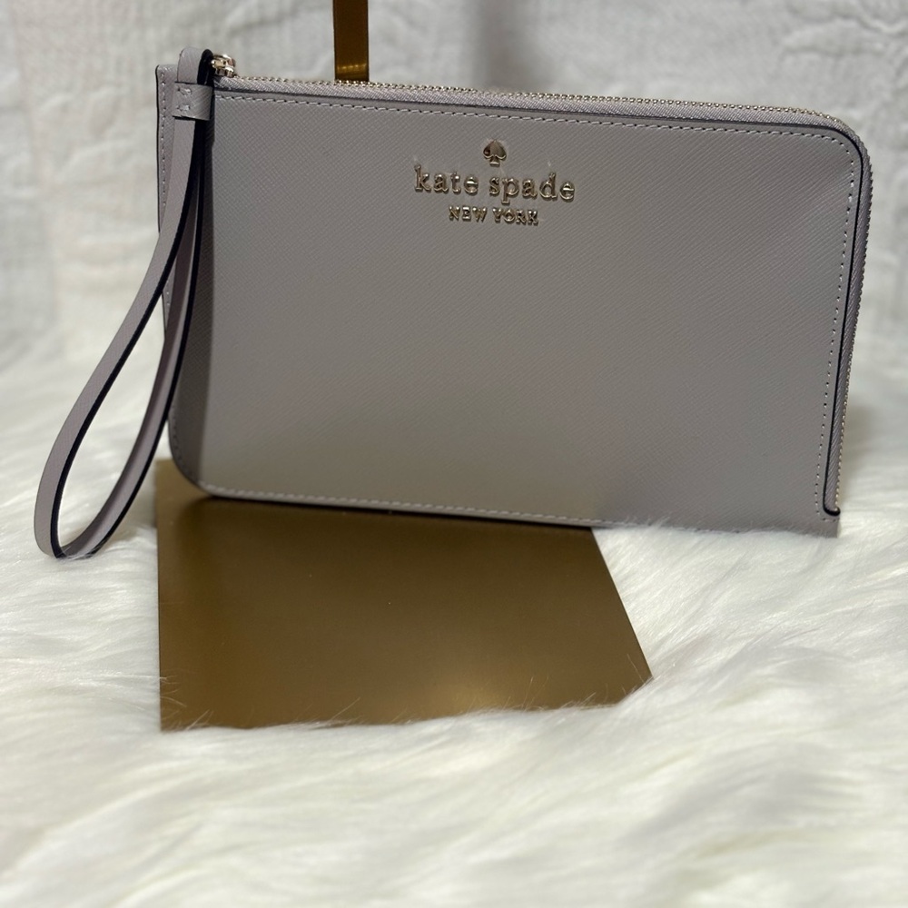 Kate Spade Light Gray Wristlet